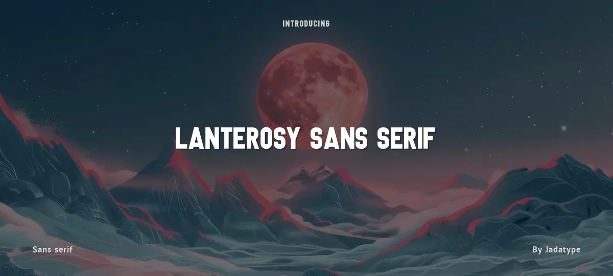 Lanterosy Sans Serif font preview