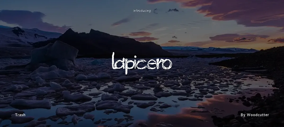 Lapicero font preview