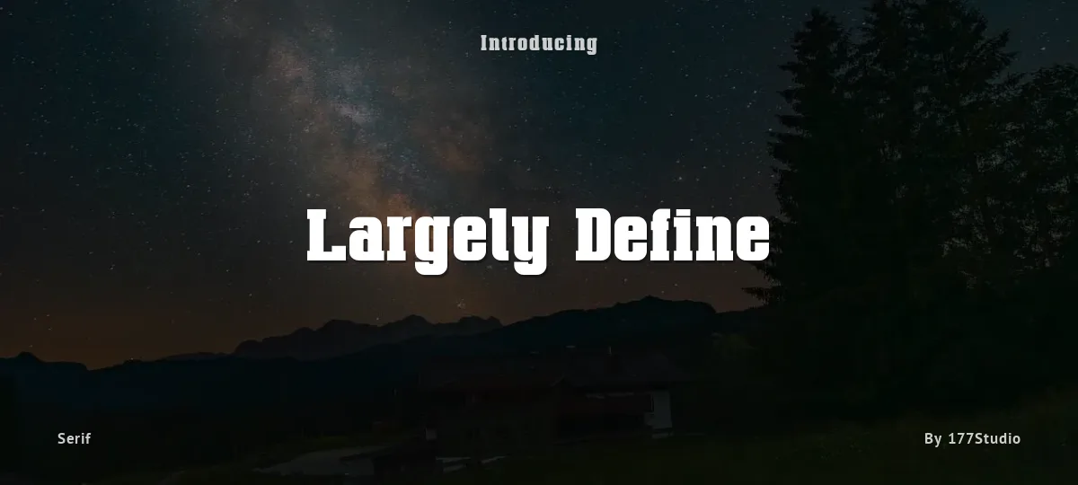 Largely Define font preview