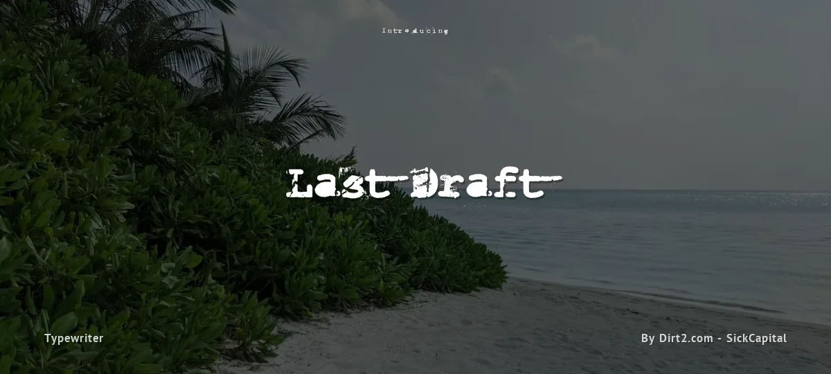 Last Draft font preview