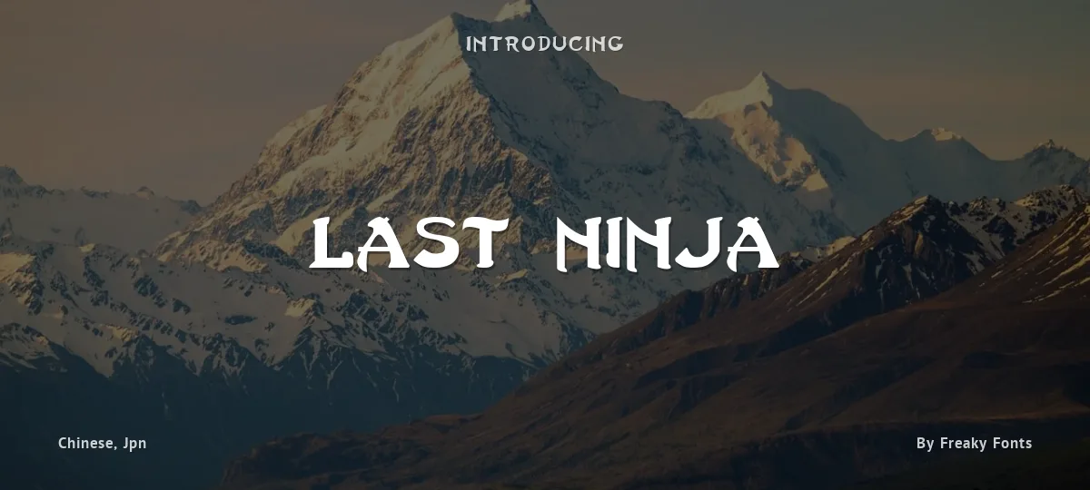 Last Ninja font preview