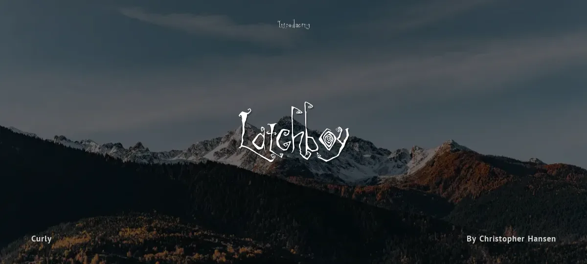 Latchboy font preview