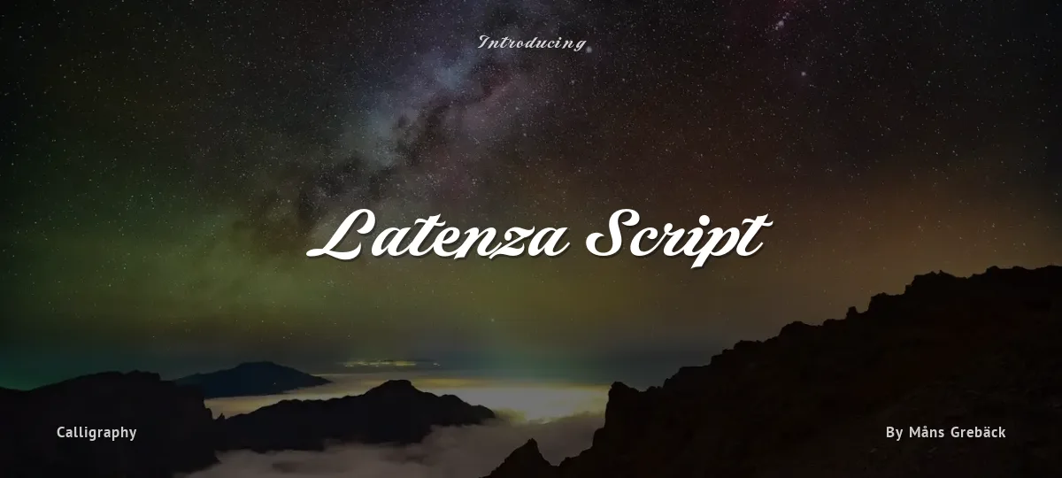 Latenza Script font preview