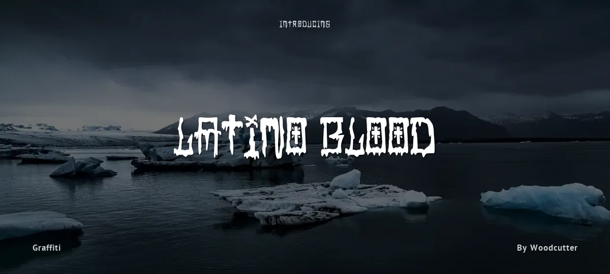 Latino Blood font preview