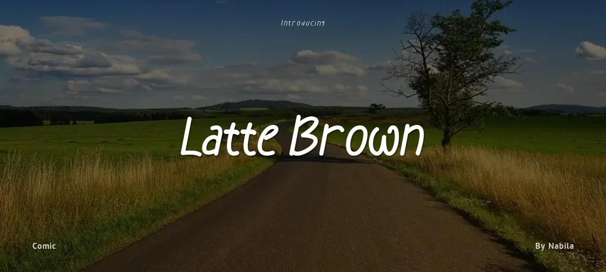 Latte Brown font preview