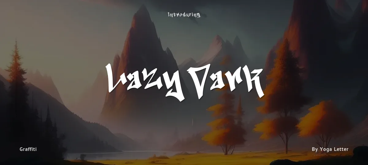 Lazy Dark font preview