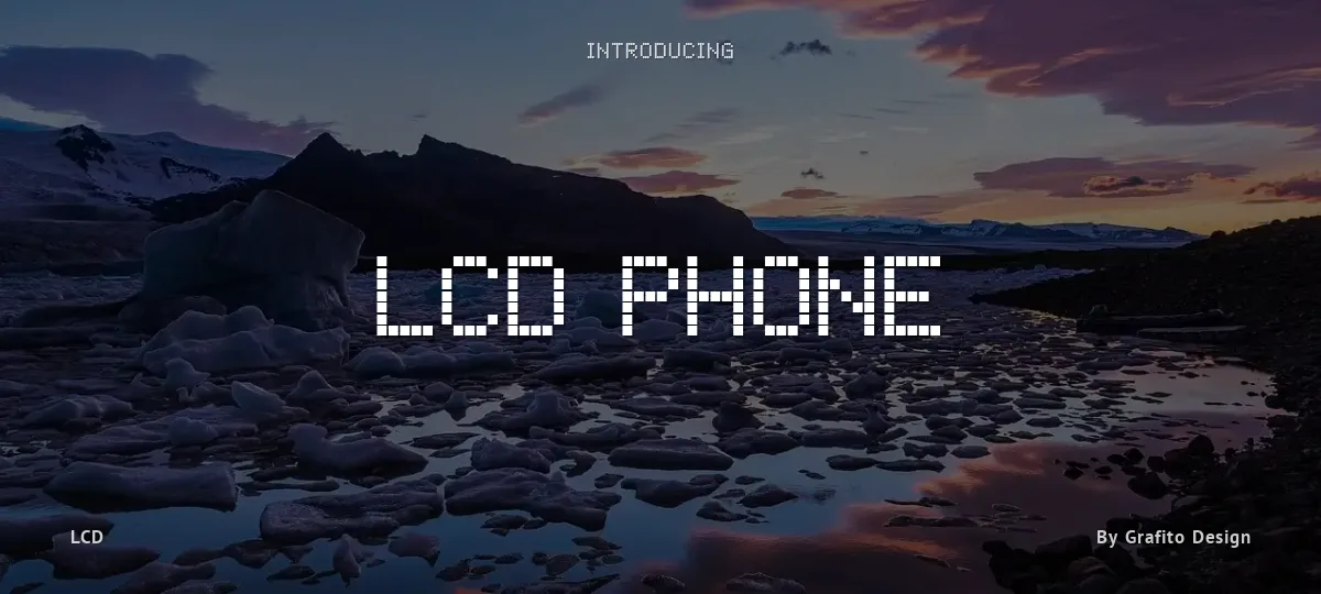 LCD Phone font preview