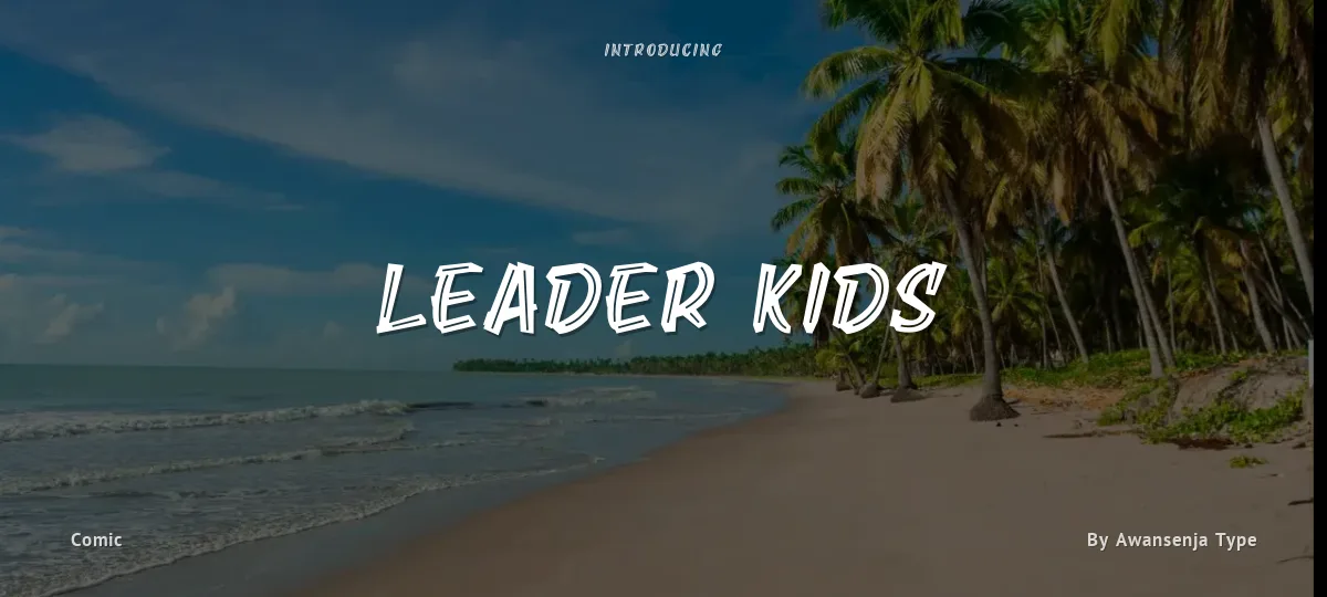 Leader Kids font preview