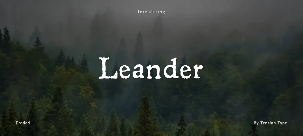 Leander font preview