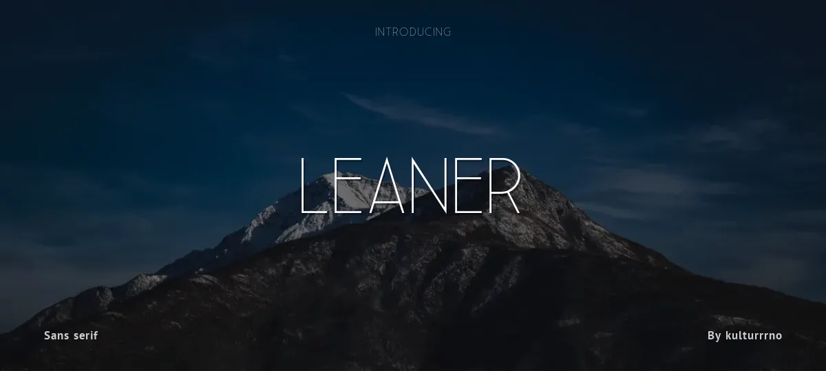 Leaner font preview