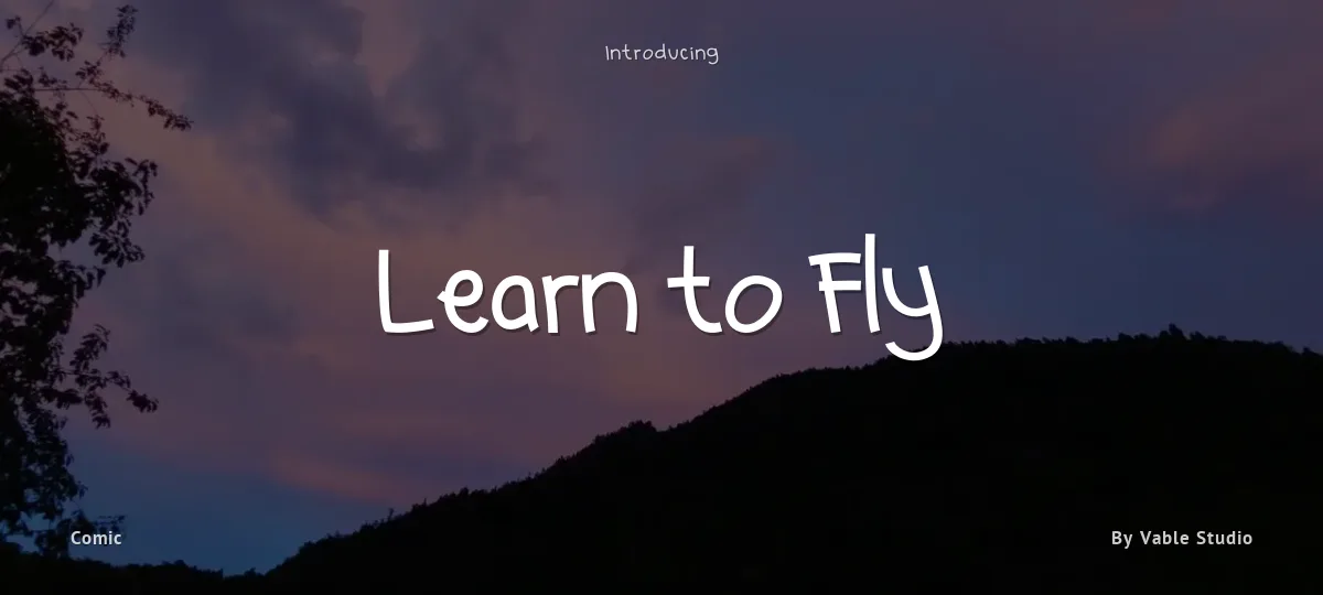 Learn to Fly font preview