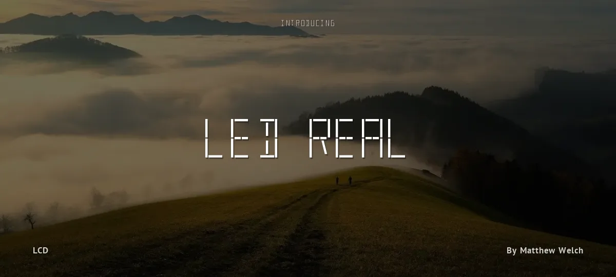 LED Real font preview