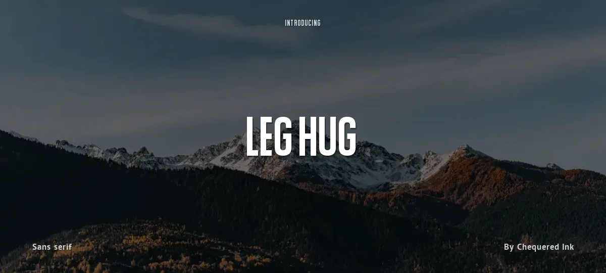 Leg Hug font preview