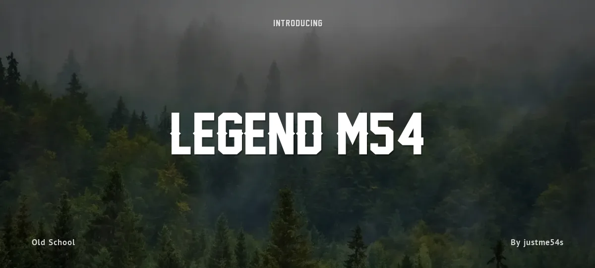 Legend M54 font preview