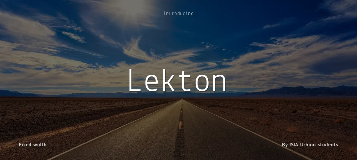Lekton font preview