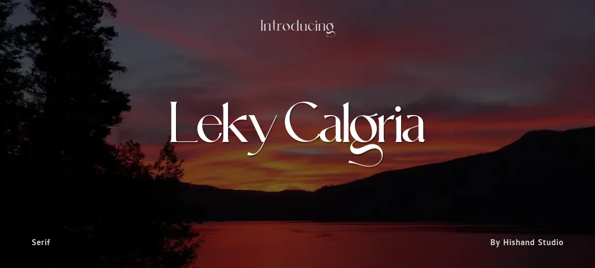 Leky Calgria font preview