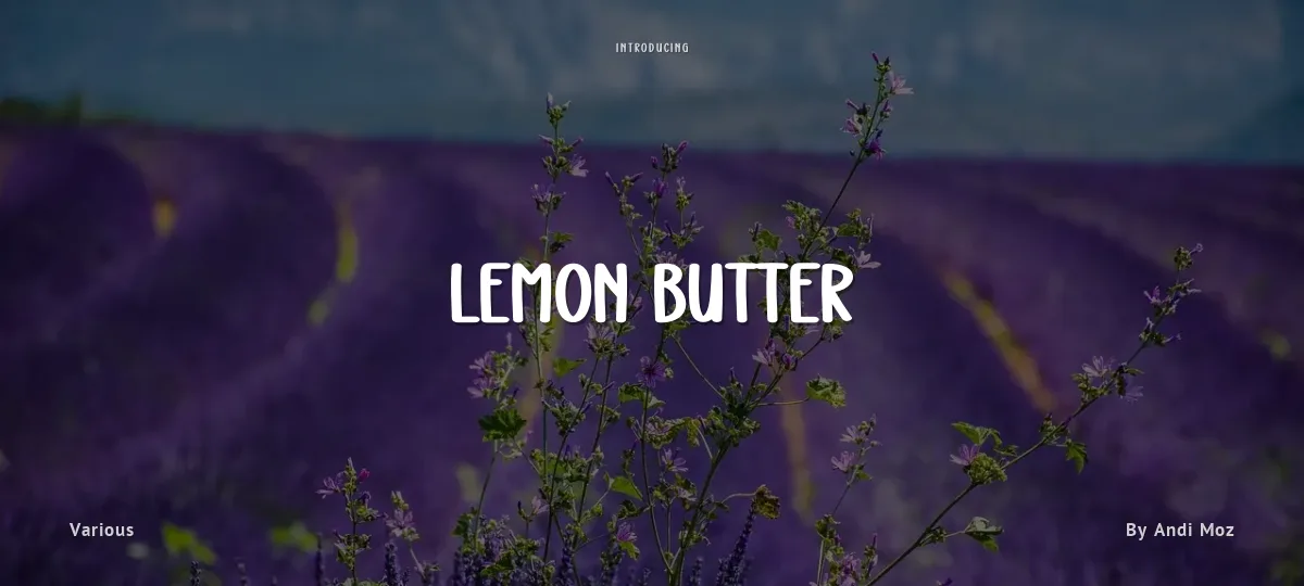 Lemon Butter font preview
