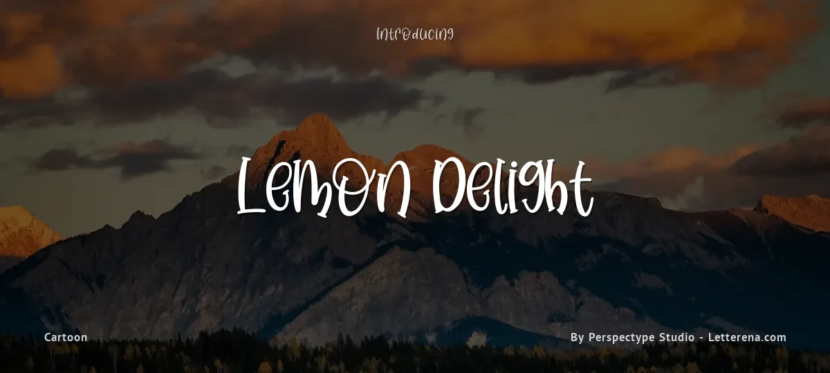 Lemon Delight font preview