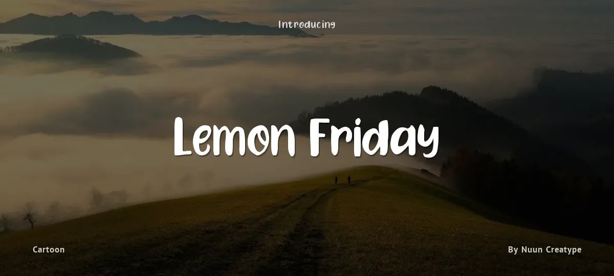 Lemon Friday font preview