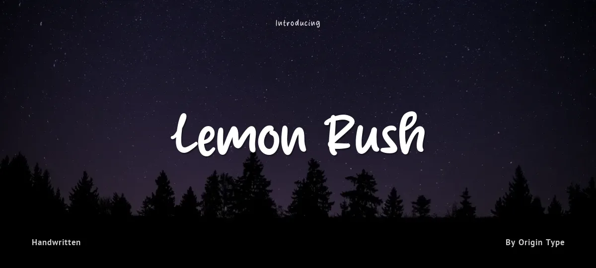 Lemon Rush font preview