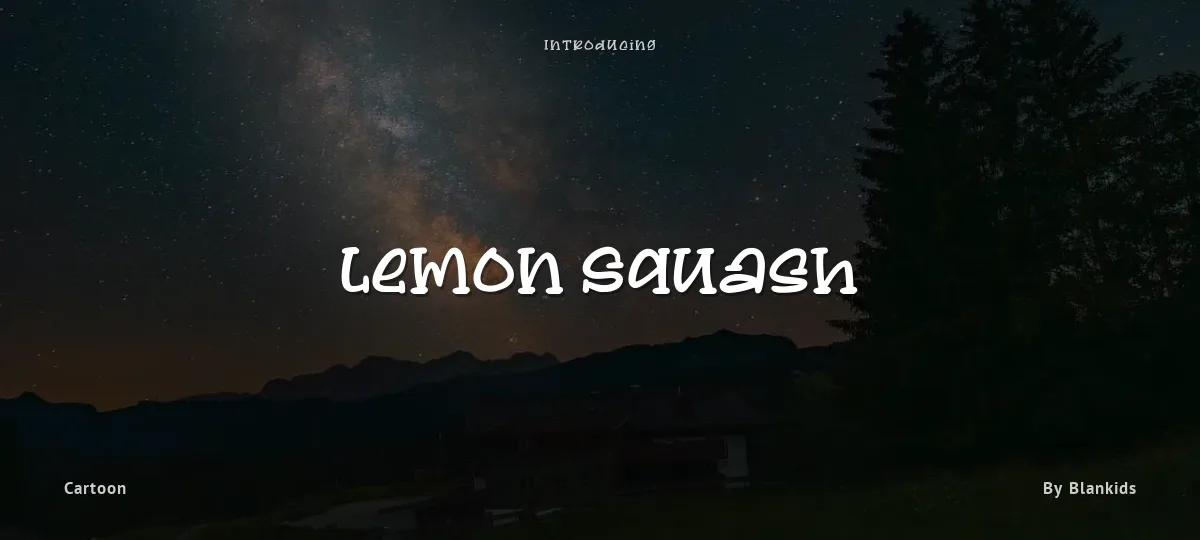 Lemon Squash font preview
