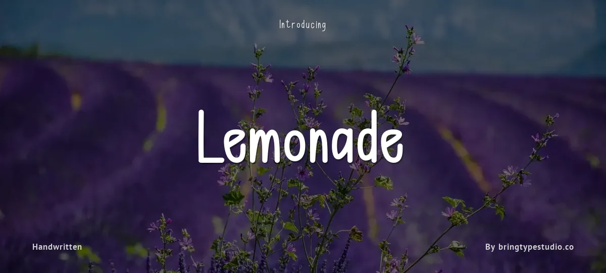 Lemonade font preview
