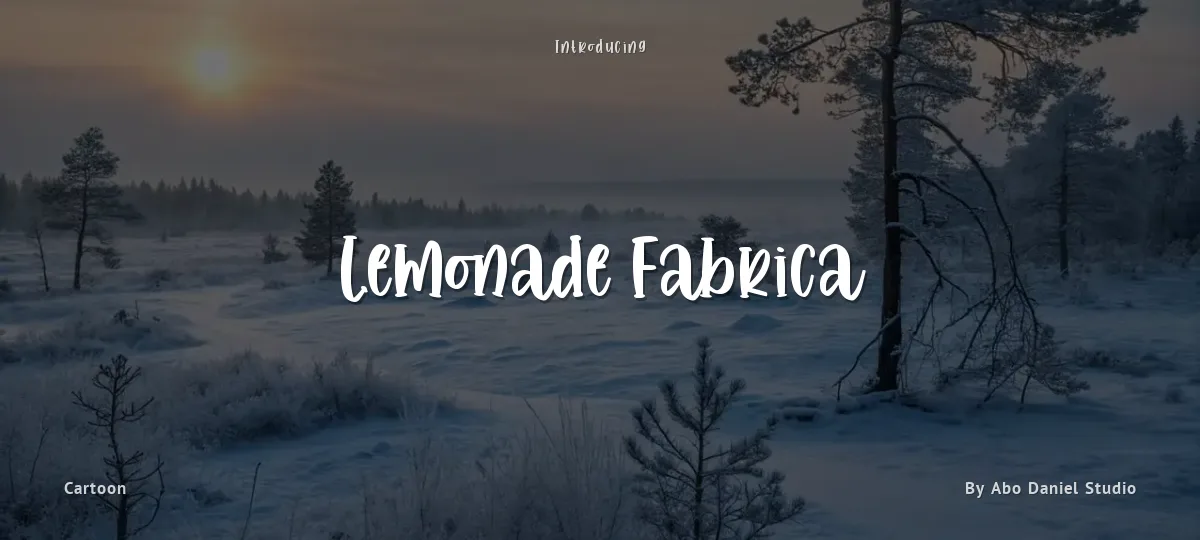 Lemonade Fabrica font preview