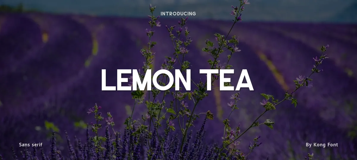 Lemon Tea font preview