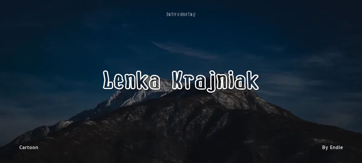 Lenka Krajniak font preview