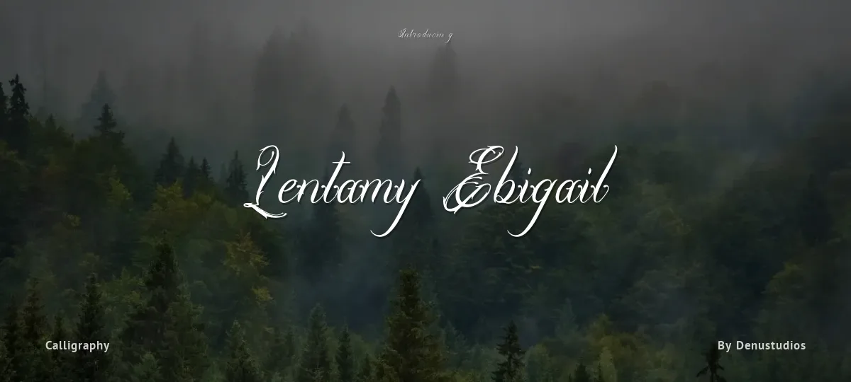 Lentamy Ebigail font preview