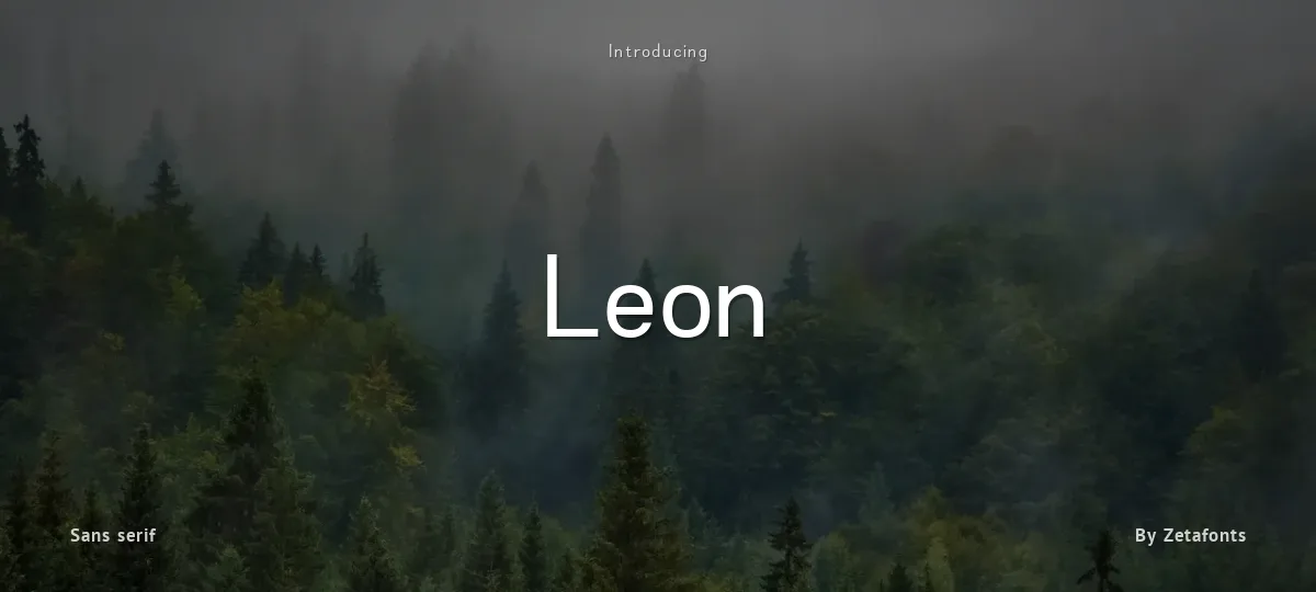 Leon font preview