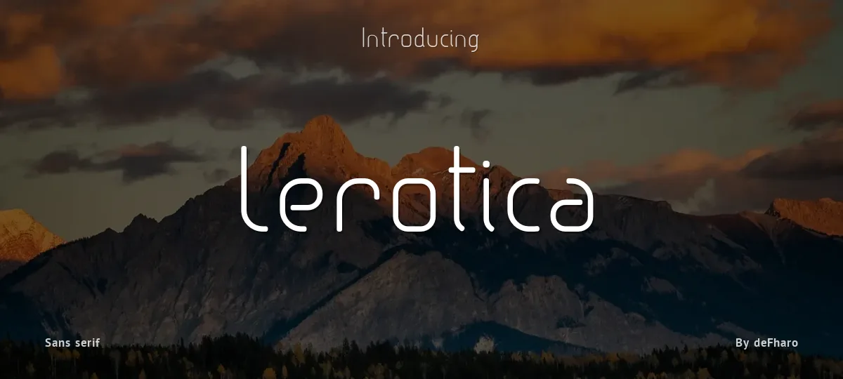 Lerotica font preview