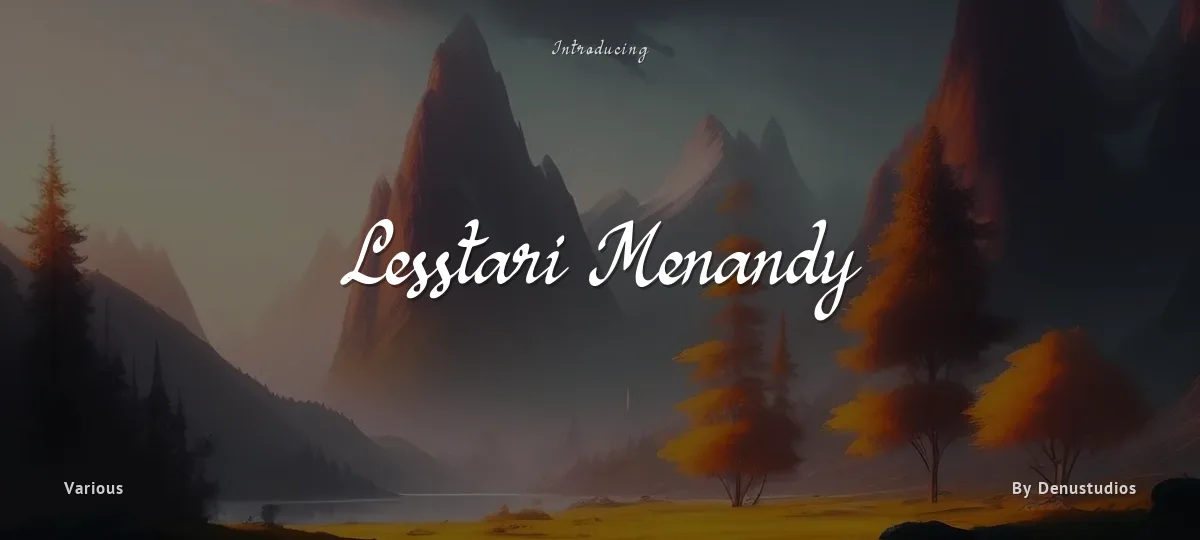 Lesstari Menandy font preview