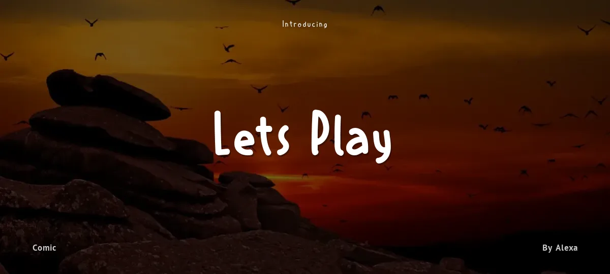 Lets Play font preview