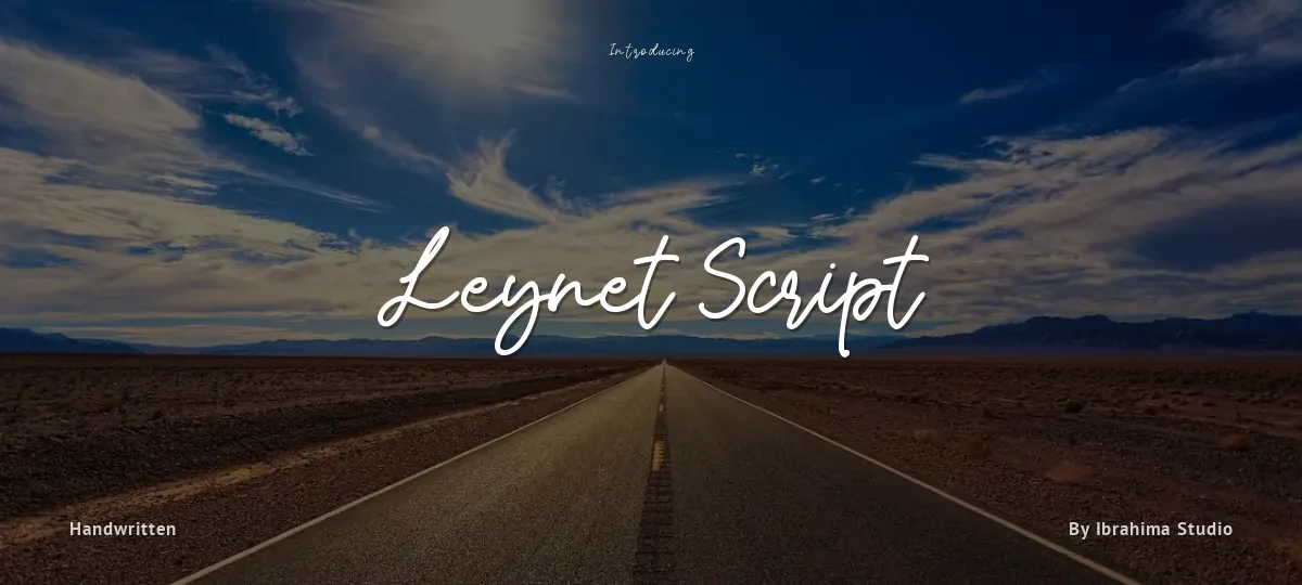 Leynet Script font preview