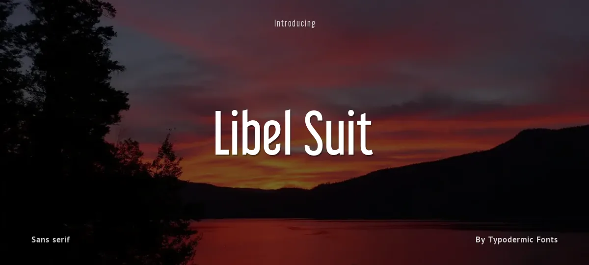 Libel Suit font preview