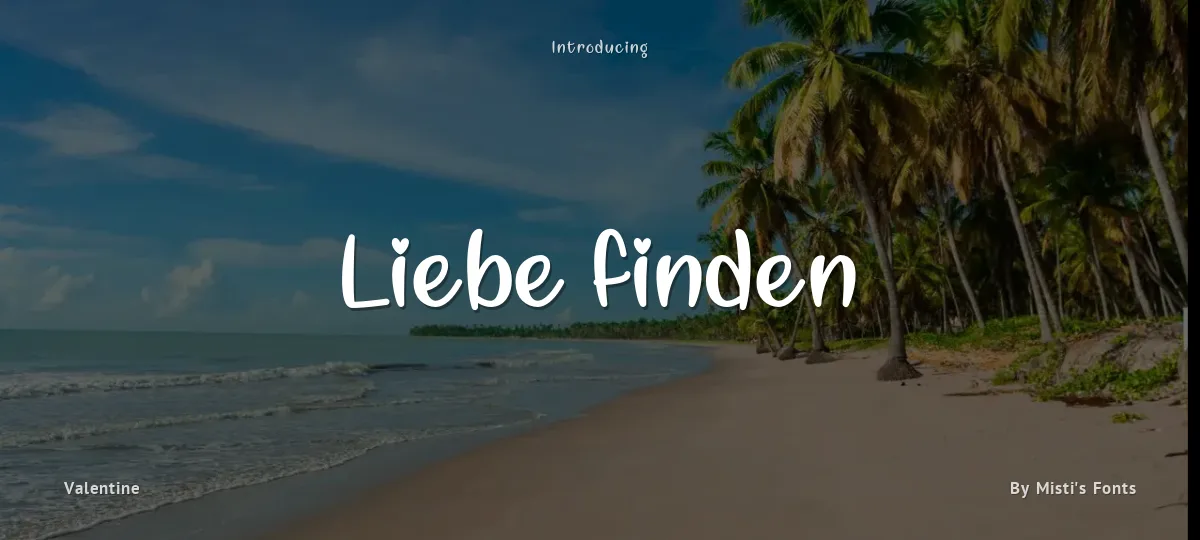 Liebe finden font preview
