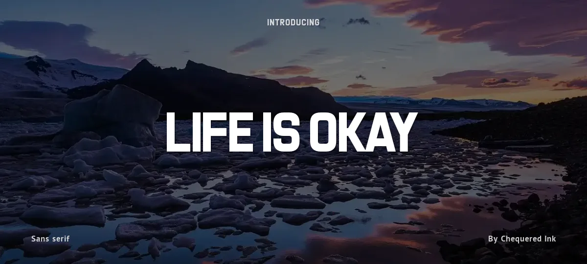 Life Is Okay font preview