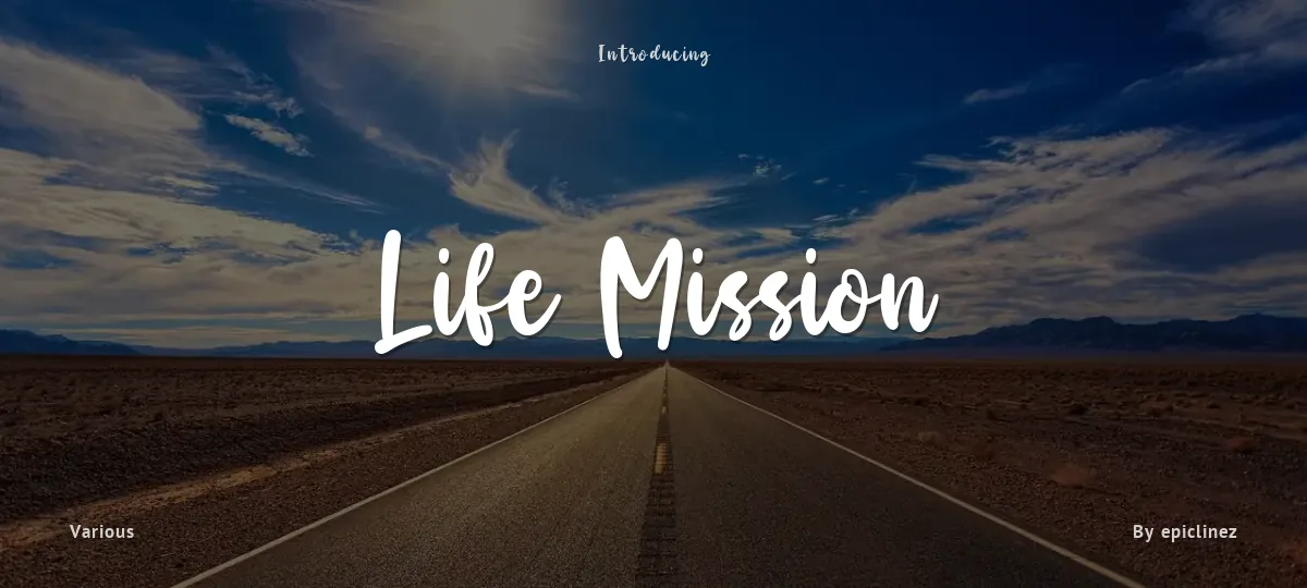 Life Mission font preview