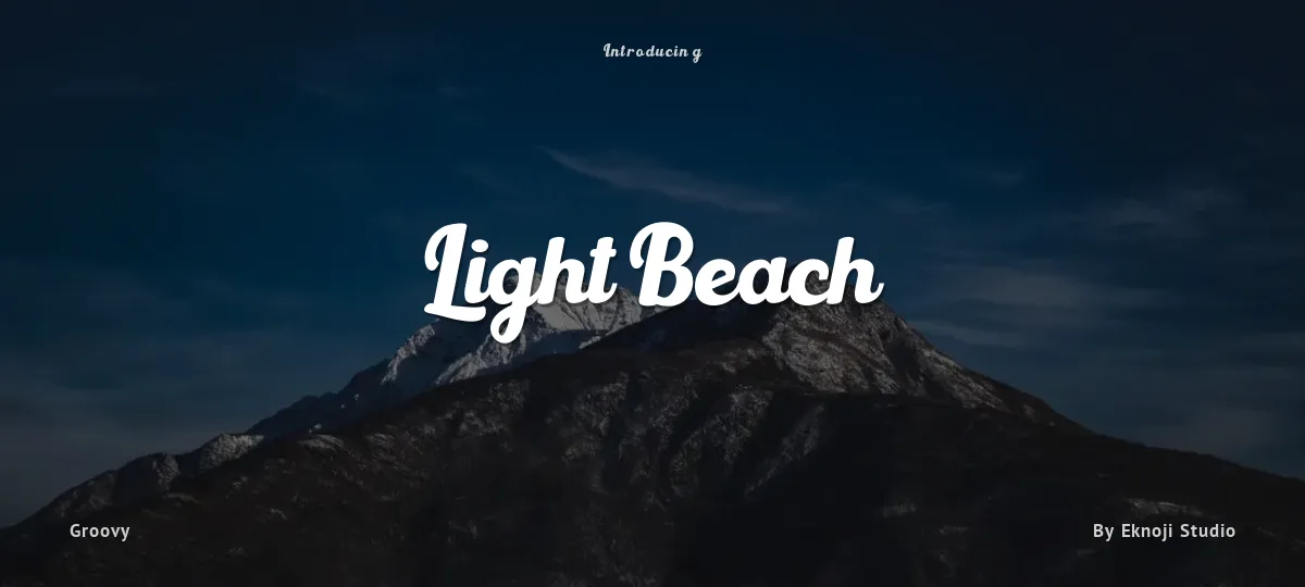 Light Beach font preview
