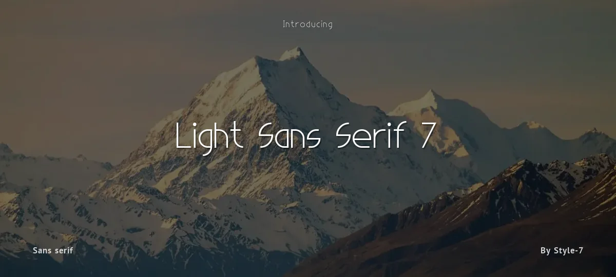 Light Sans Serif 7 font preview