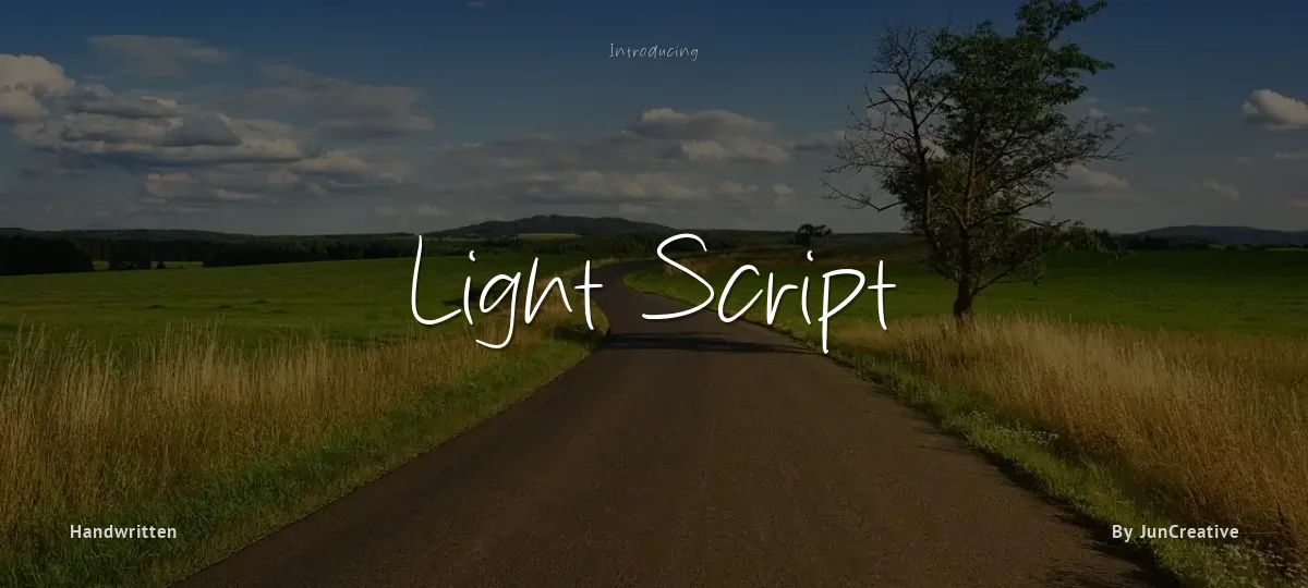 Light Script font preview