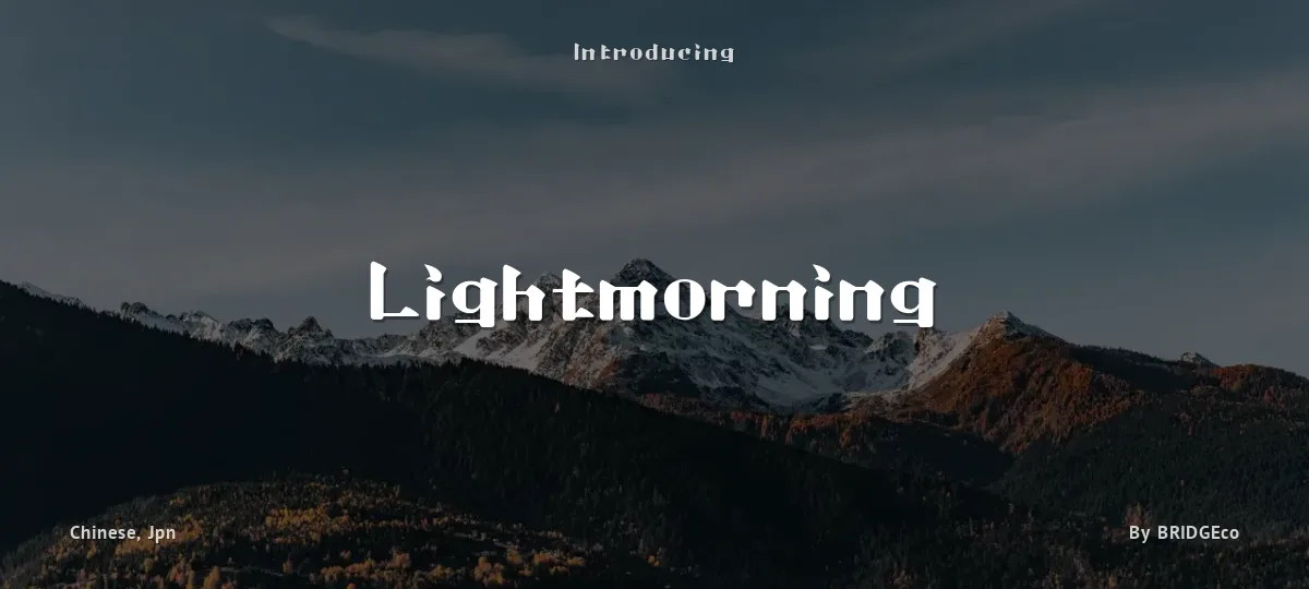 Lightmorning font preview