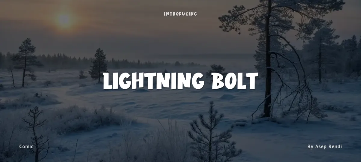 Lightning Bolt font preview