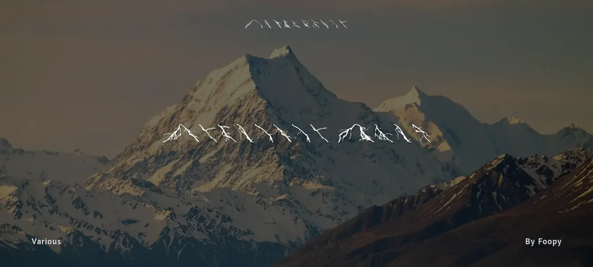 Lightning Bolts font preview