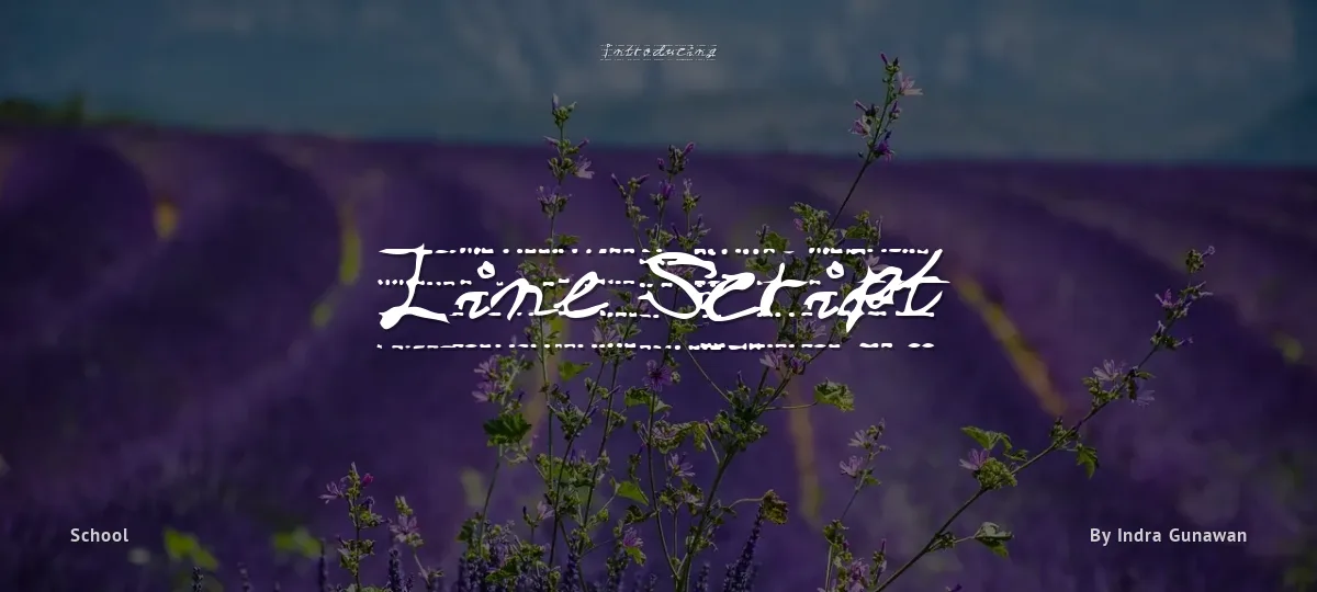 Line Script font preview