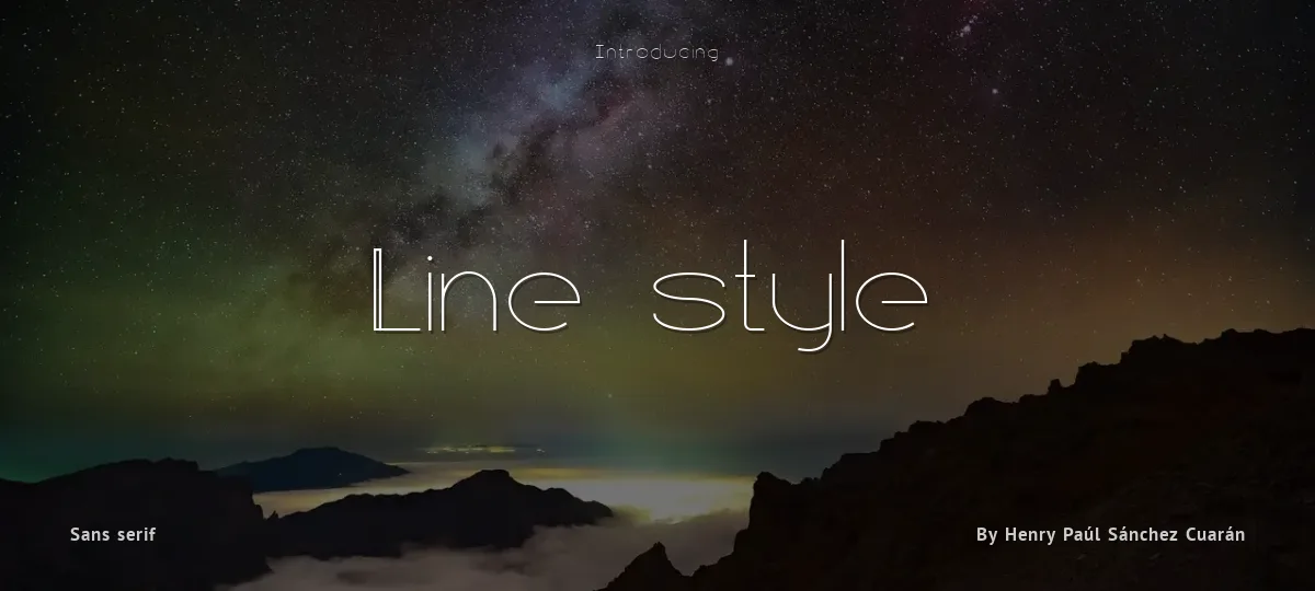 Line style font preview