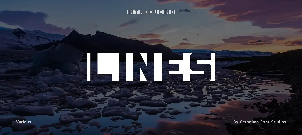 Lines font preview