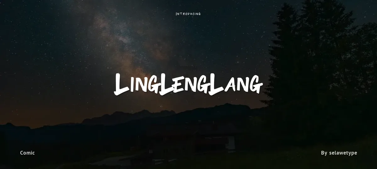 LingLengLang font preview