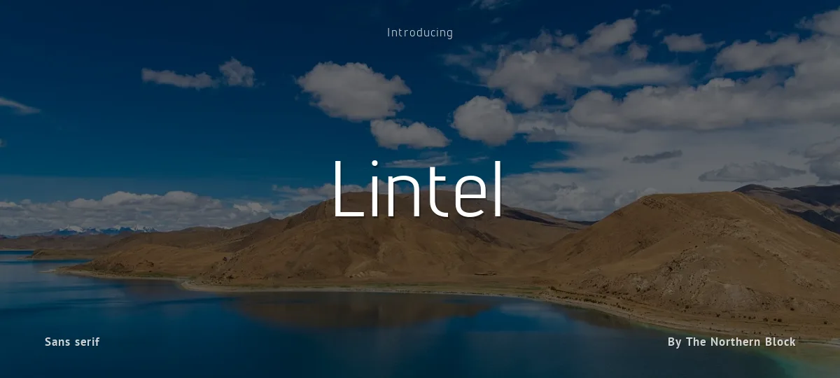 Lintel font preview